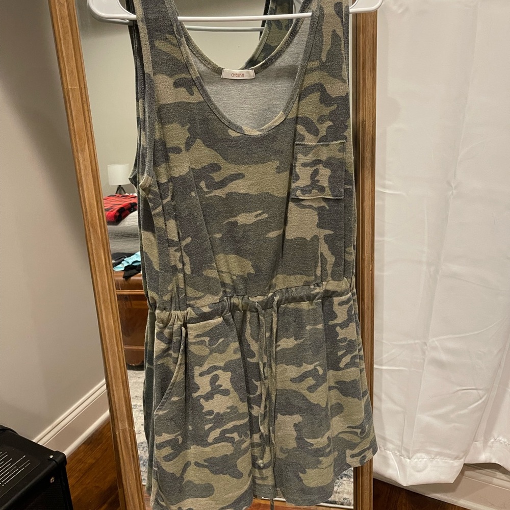 Cotton camo romper